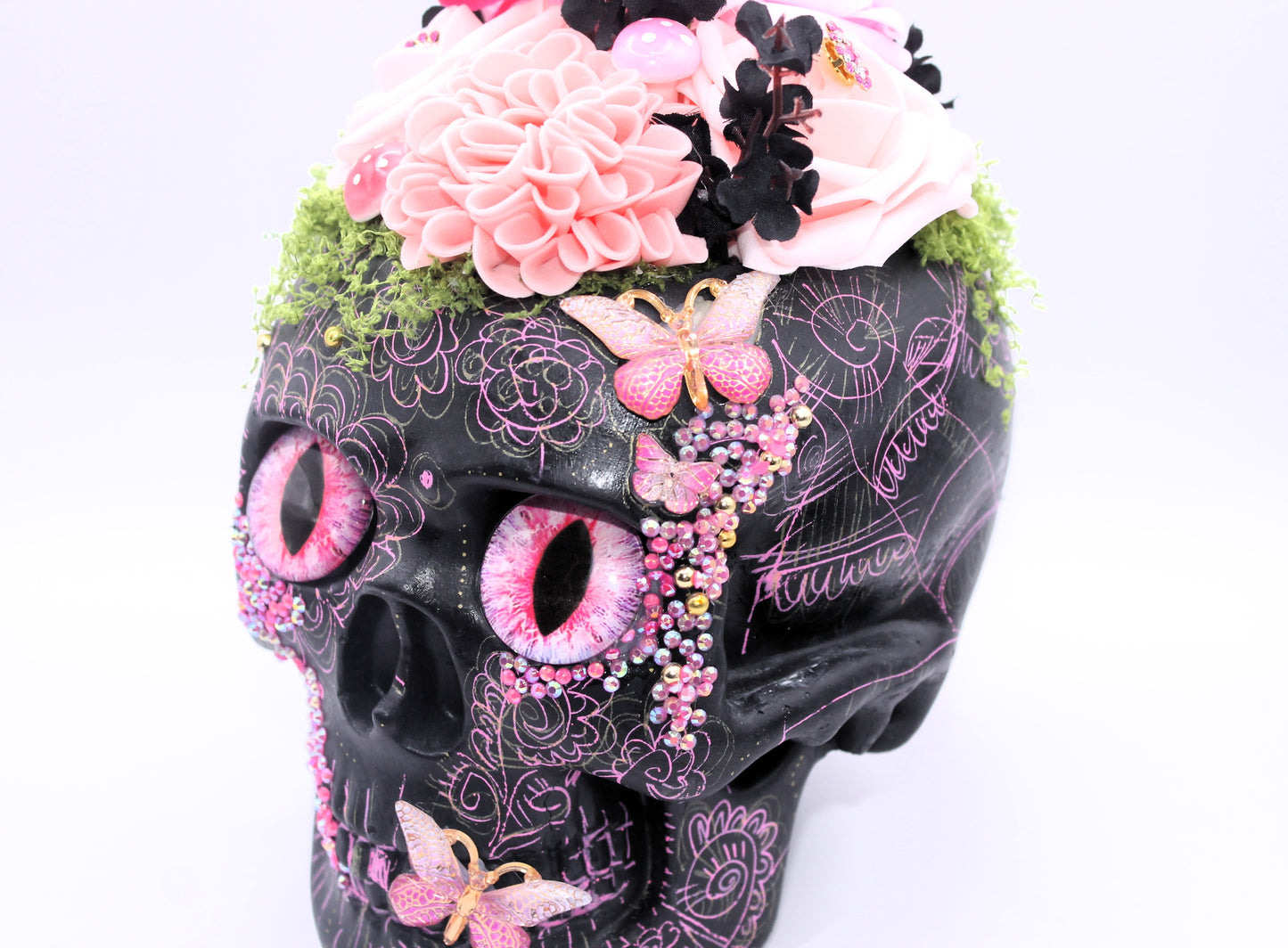 Rose Nocturne Skull Decor