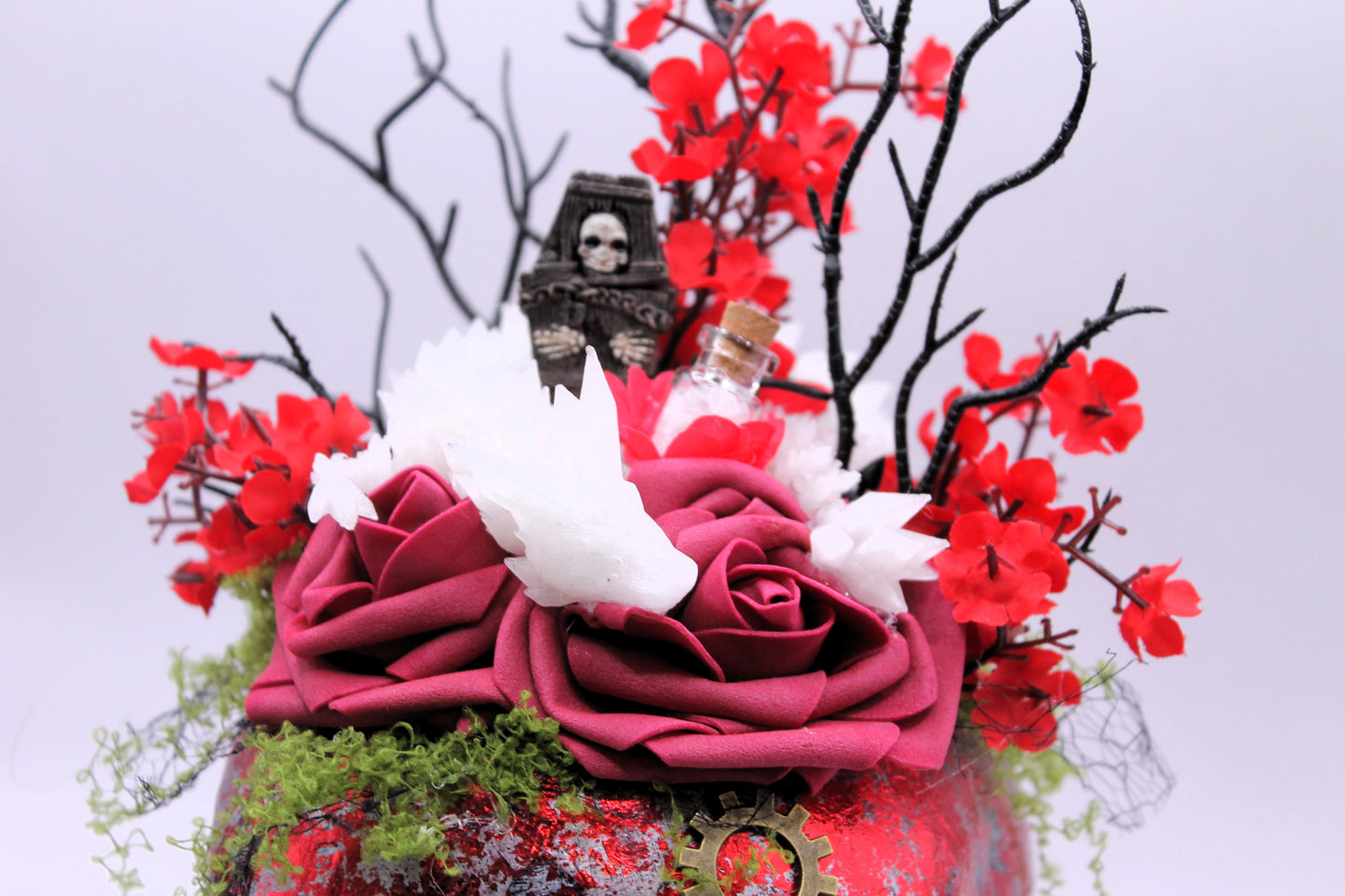 The Mourning Bloom Skull Decor