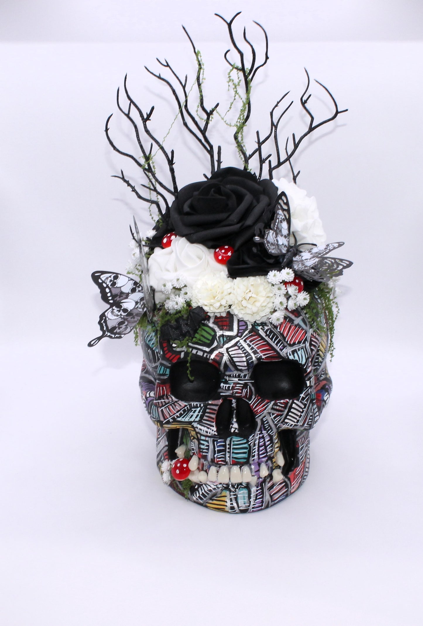 The Widow’s Bloom Skull Decor