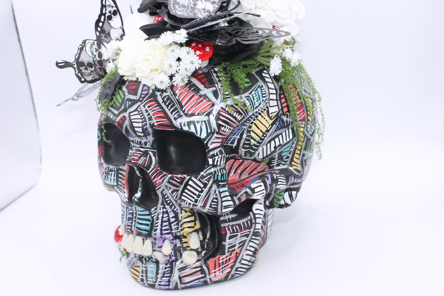 The Widow’s Bloom Skull Decor