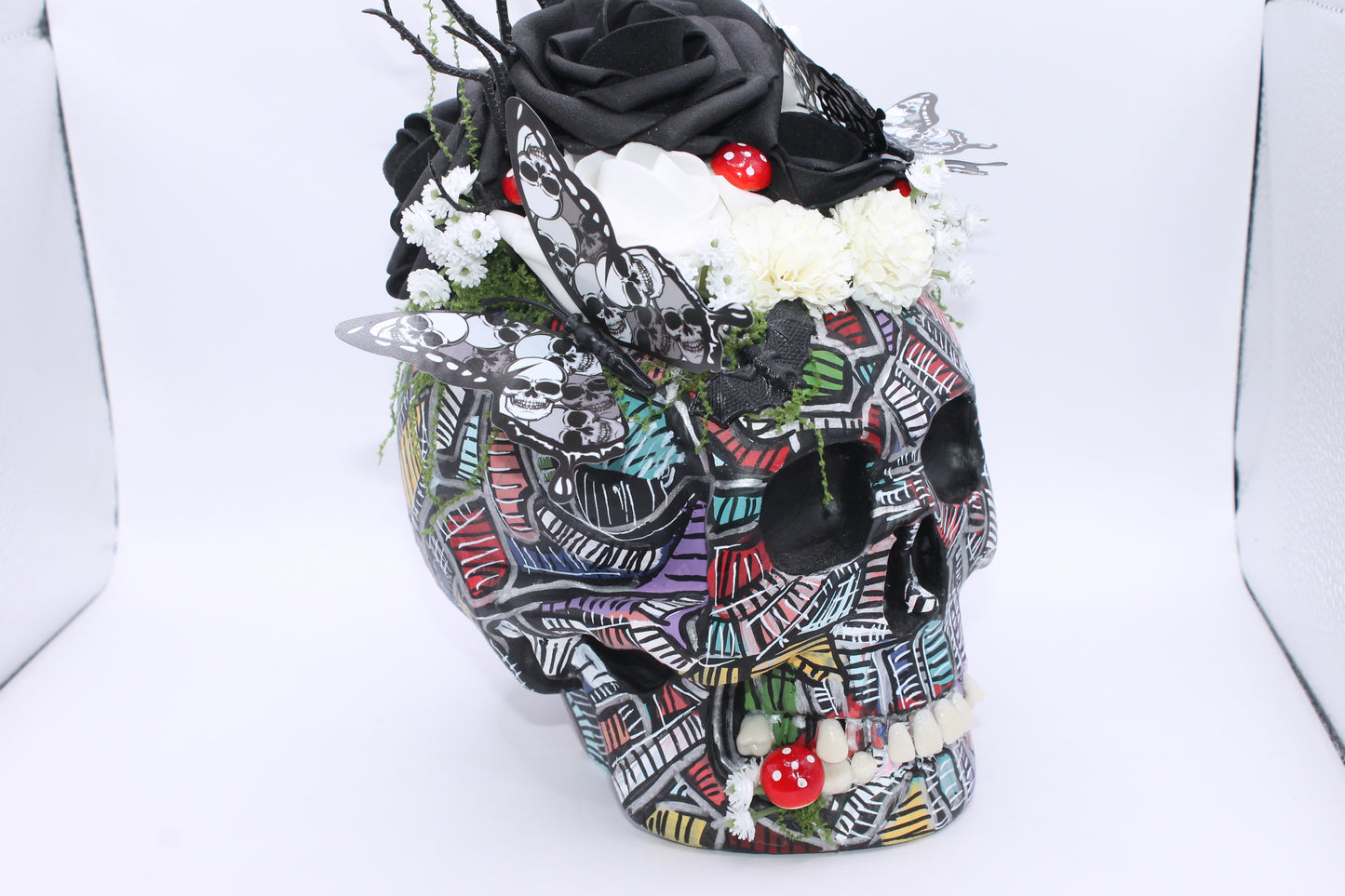The Widow’s Bloom Skull Decor
