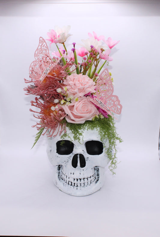 Bloom and Doom Skull Decor