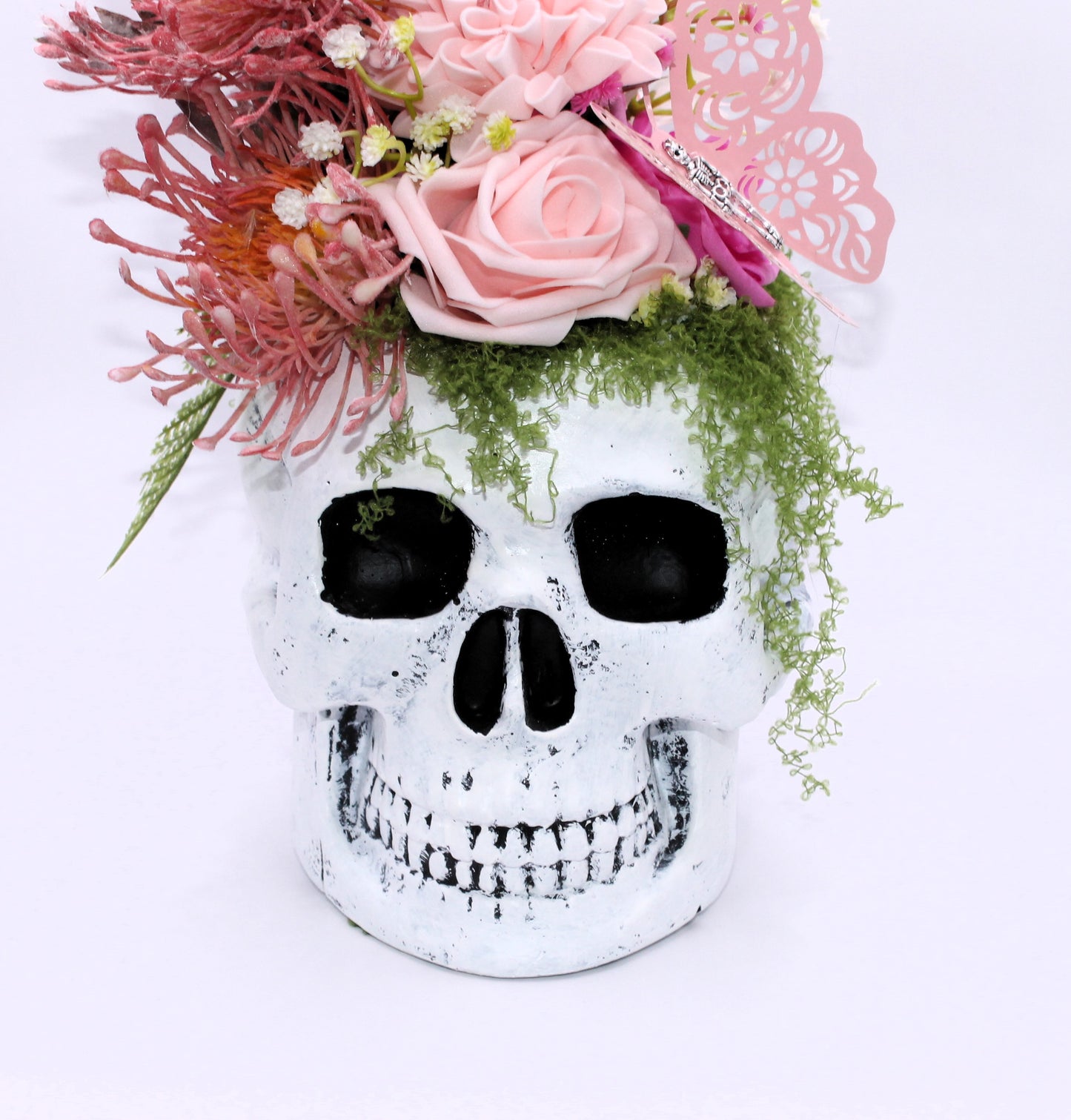 Bloom and Doom Skull Decor