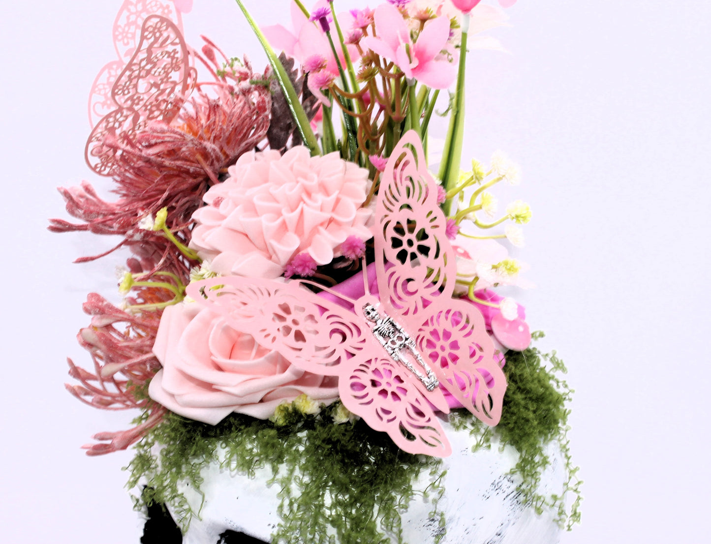 Bloom and Doom Skull Decor