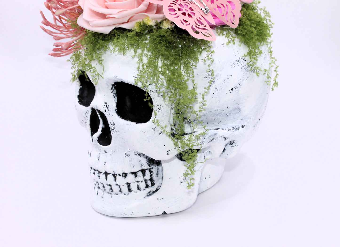 Bloom and Doom Skull Decor
