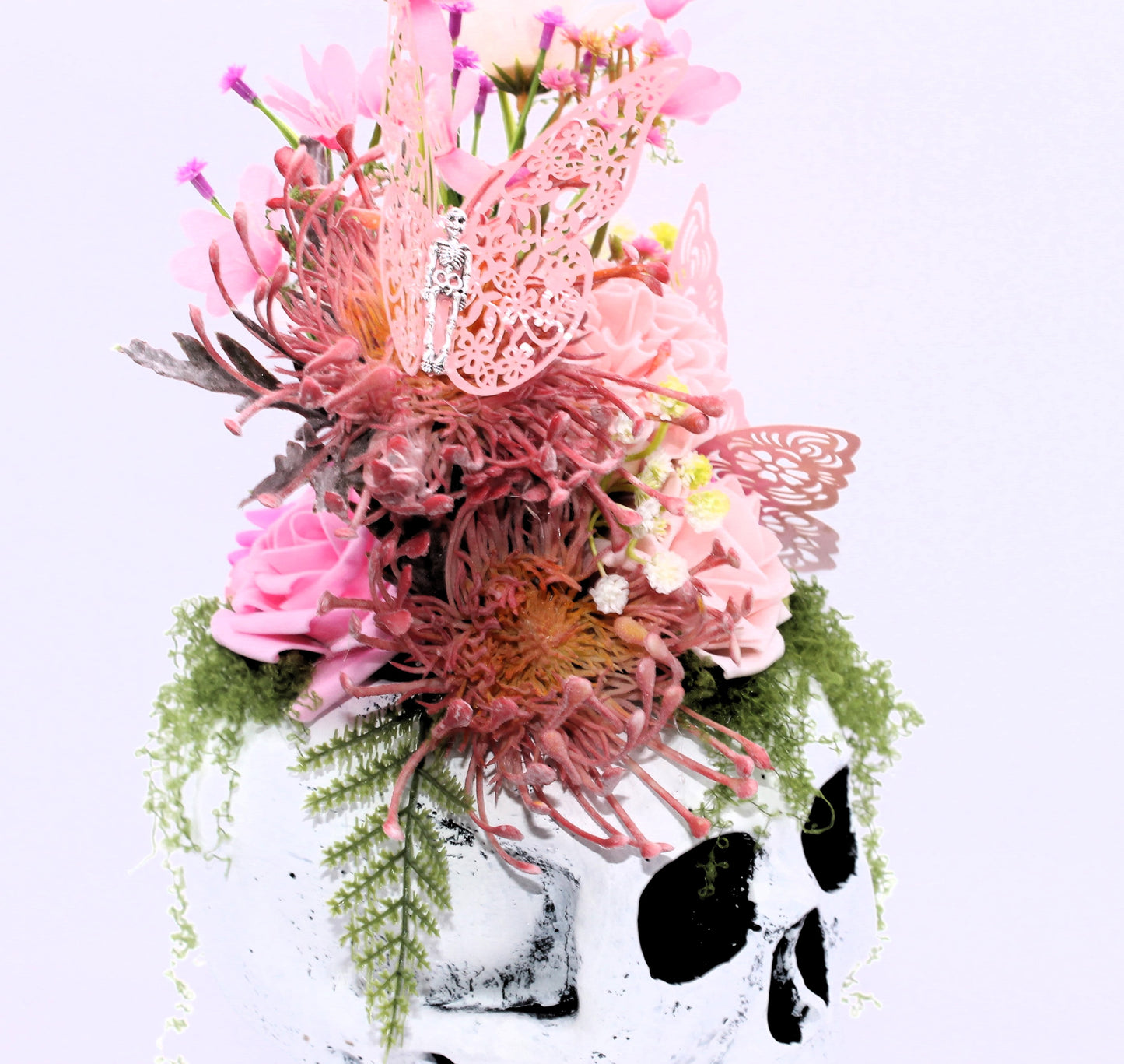 Bloom and Doom Skull Decor