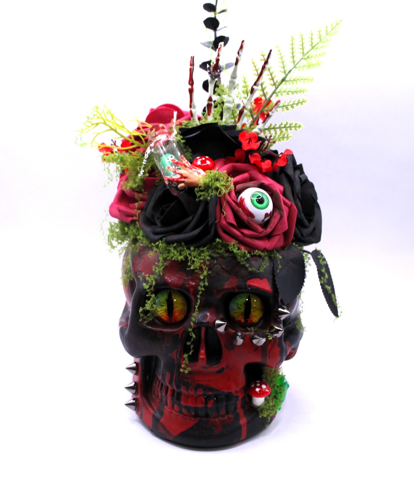 Bloom of the Damned Macabre Skull Decor