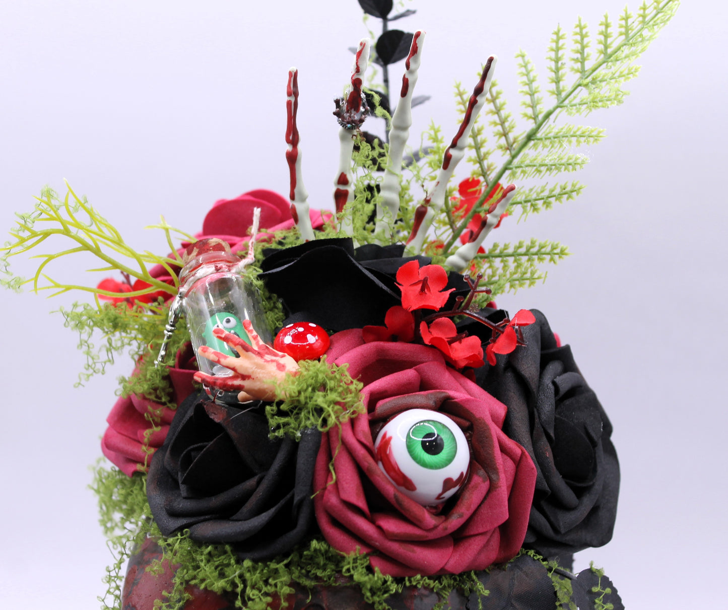 Bloom of the Damned Macabre Skull Decor