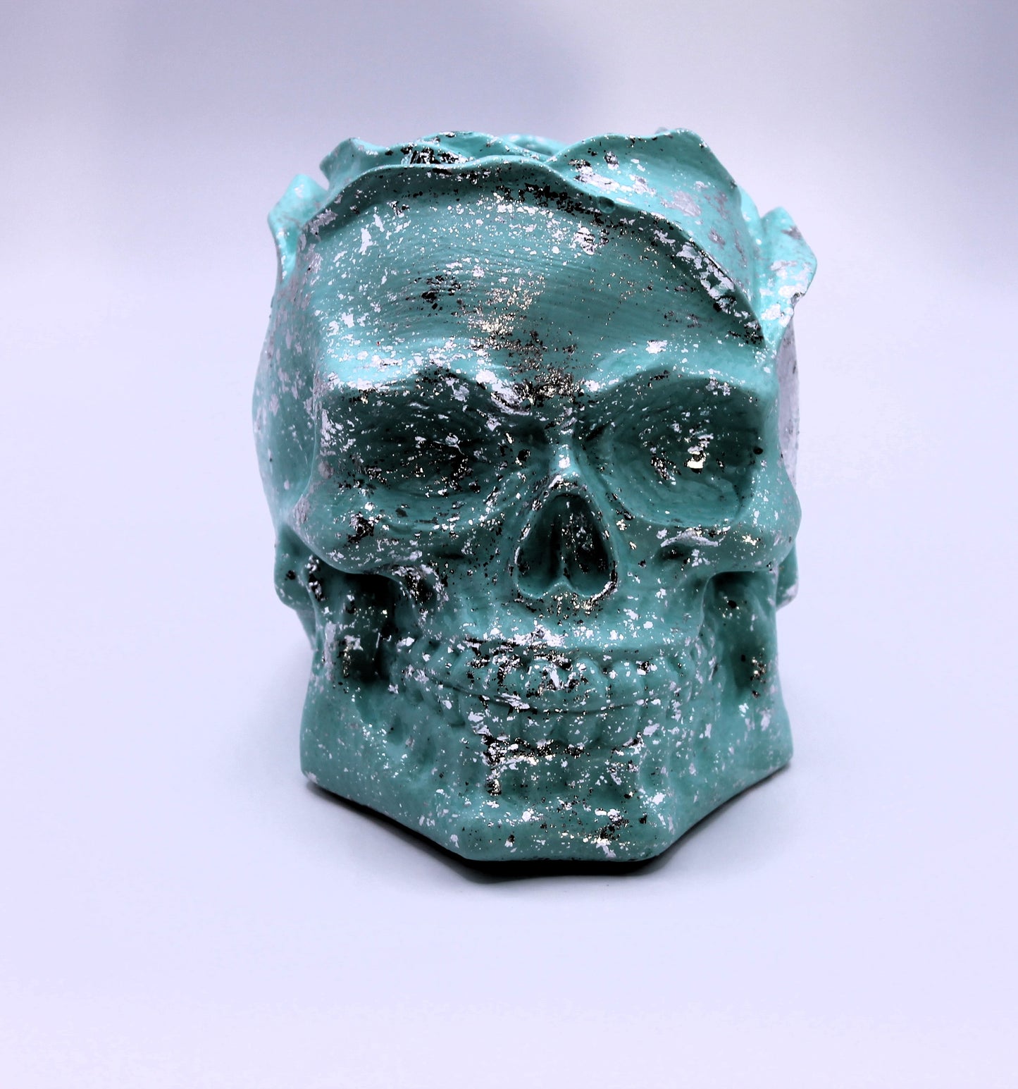 Verdigris Vow Skull Planter