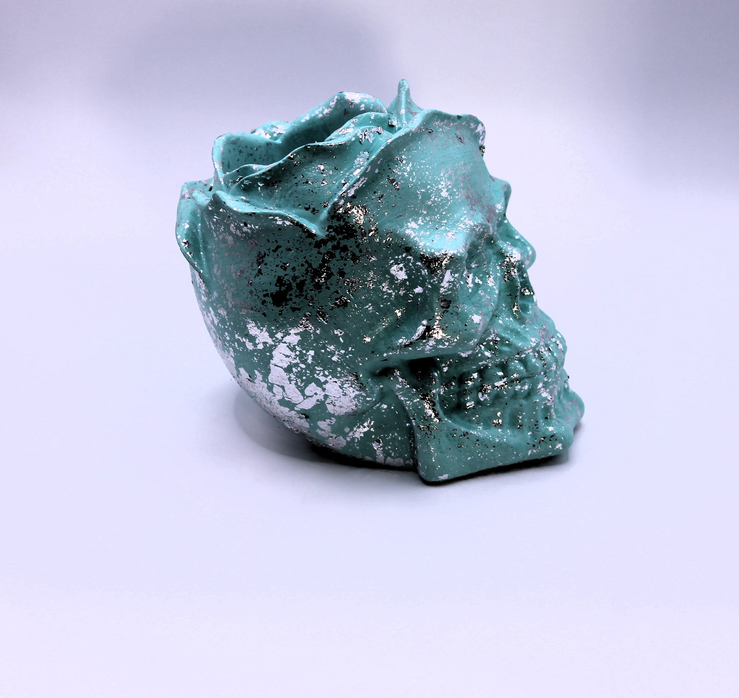 Verdigris Vow Skull Planter