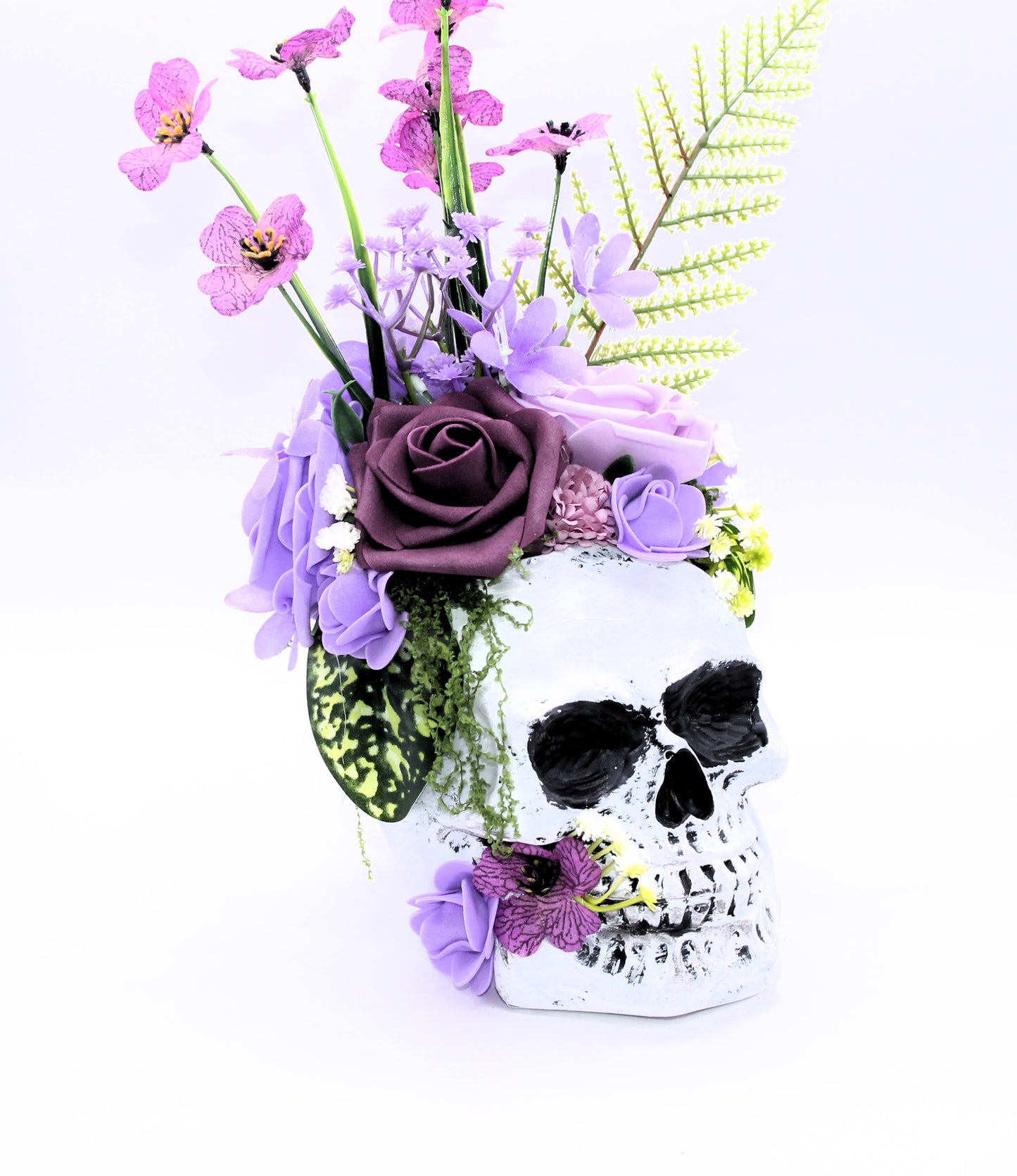 Whispers in Violet Skull Decor