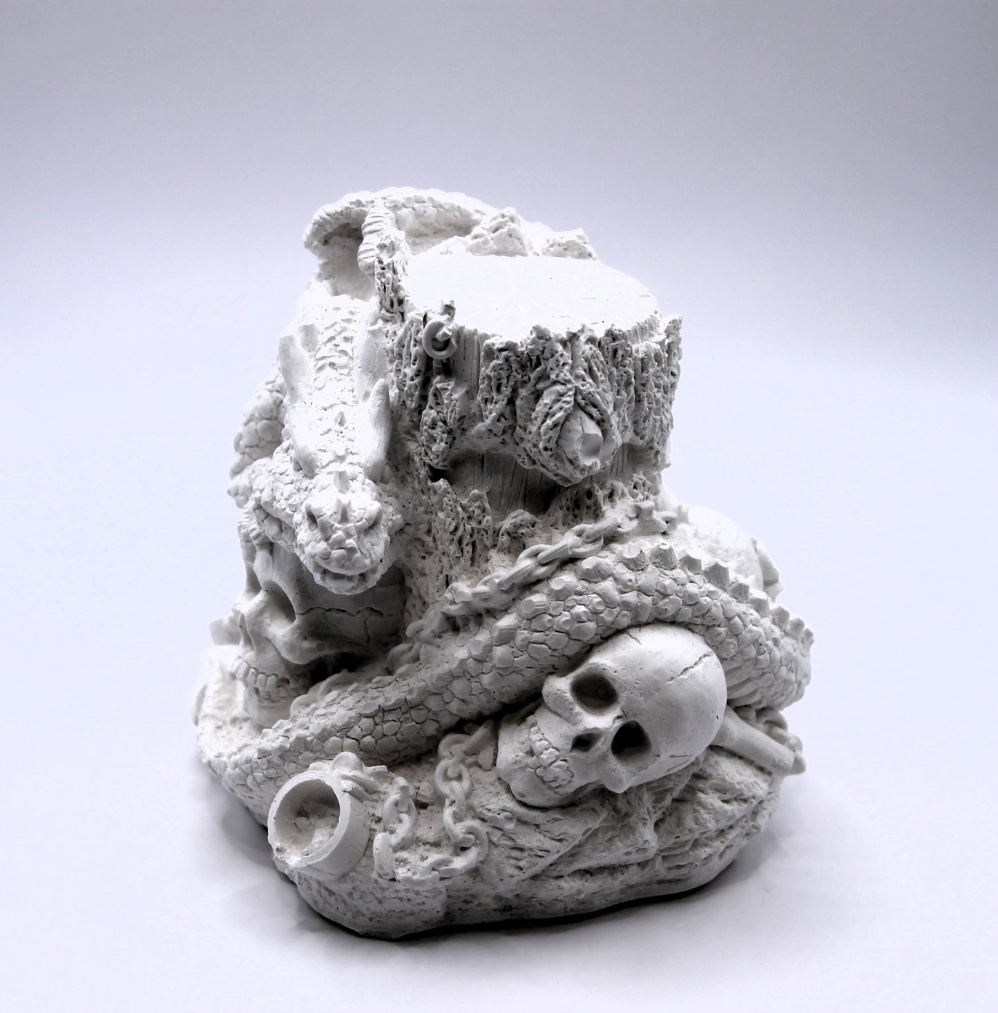 Skull fire Guardian raw dragon plaster mold