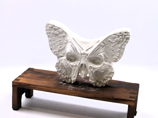 butterfly skull face raw plaster mold